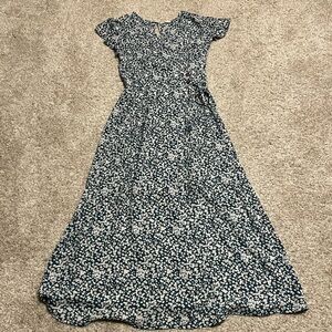 Floral green and White Women's Dress